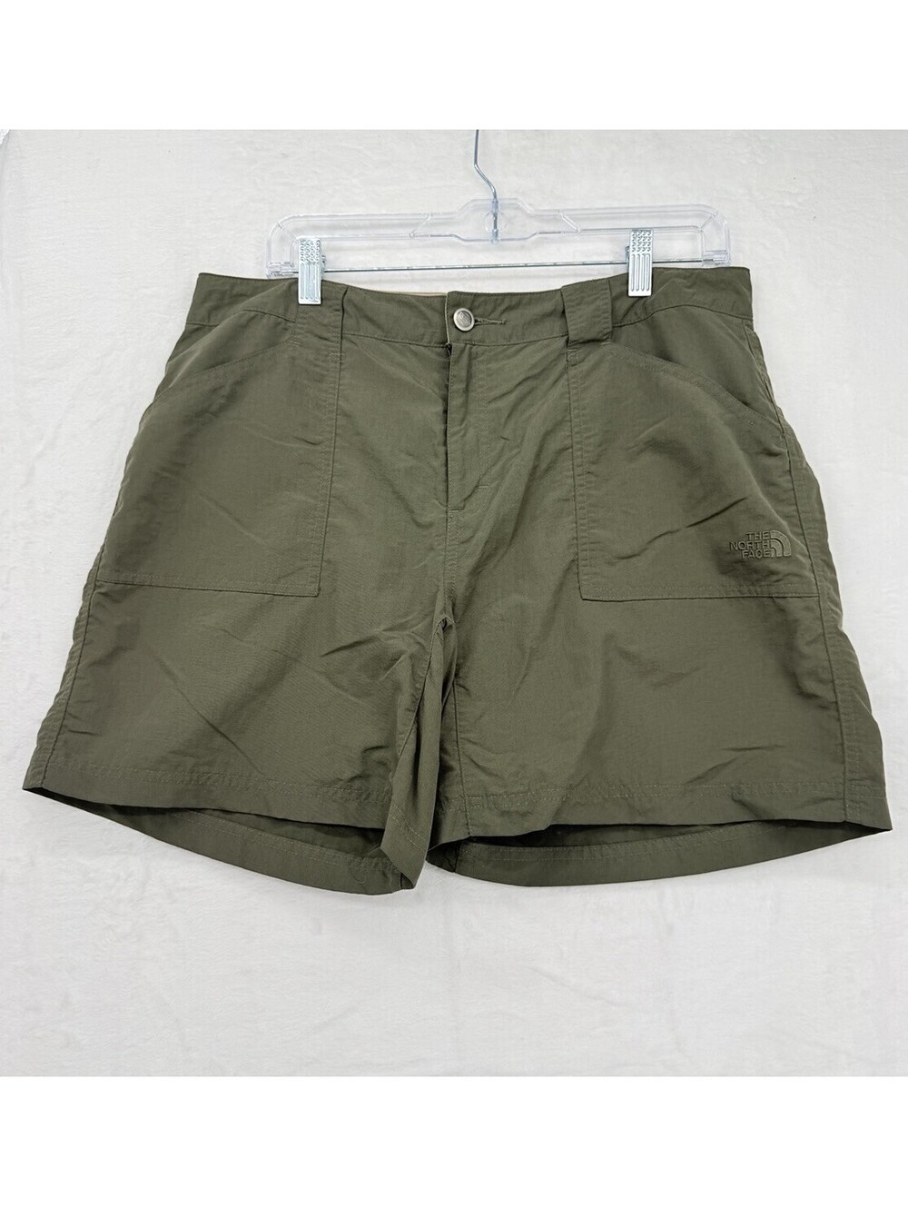 The North Face Hiking Shorts 14 Womens Olive Green Utility Nylon 6”